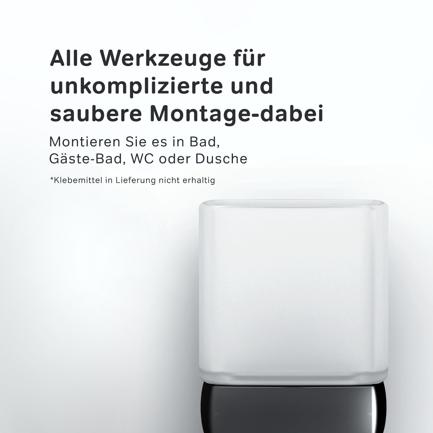 AGA34322 Zahnbürstenhalter Gem Zahnputzbecher mit Wandhalterung, Schwarz ampm-store.de
