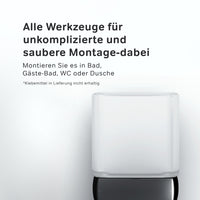 AGA34322 Zahnbürstenhalter Gem Zahnputzbecher mit Wandhalterung, Schwarz ampm-store.de