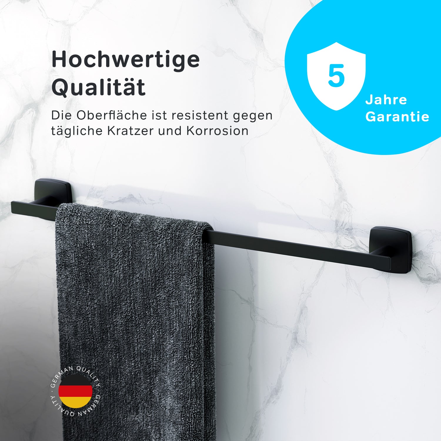 AGA346422 Handtuchhalter Gem Handtuchstange, Schwarz ampm-store.de