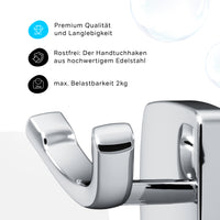 AGA35600 Handtuchhaken Gem Doppelhaken für Handtücher Wandhaken ampm-store.de