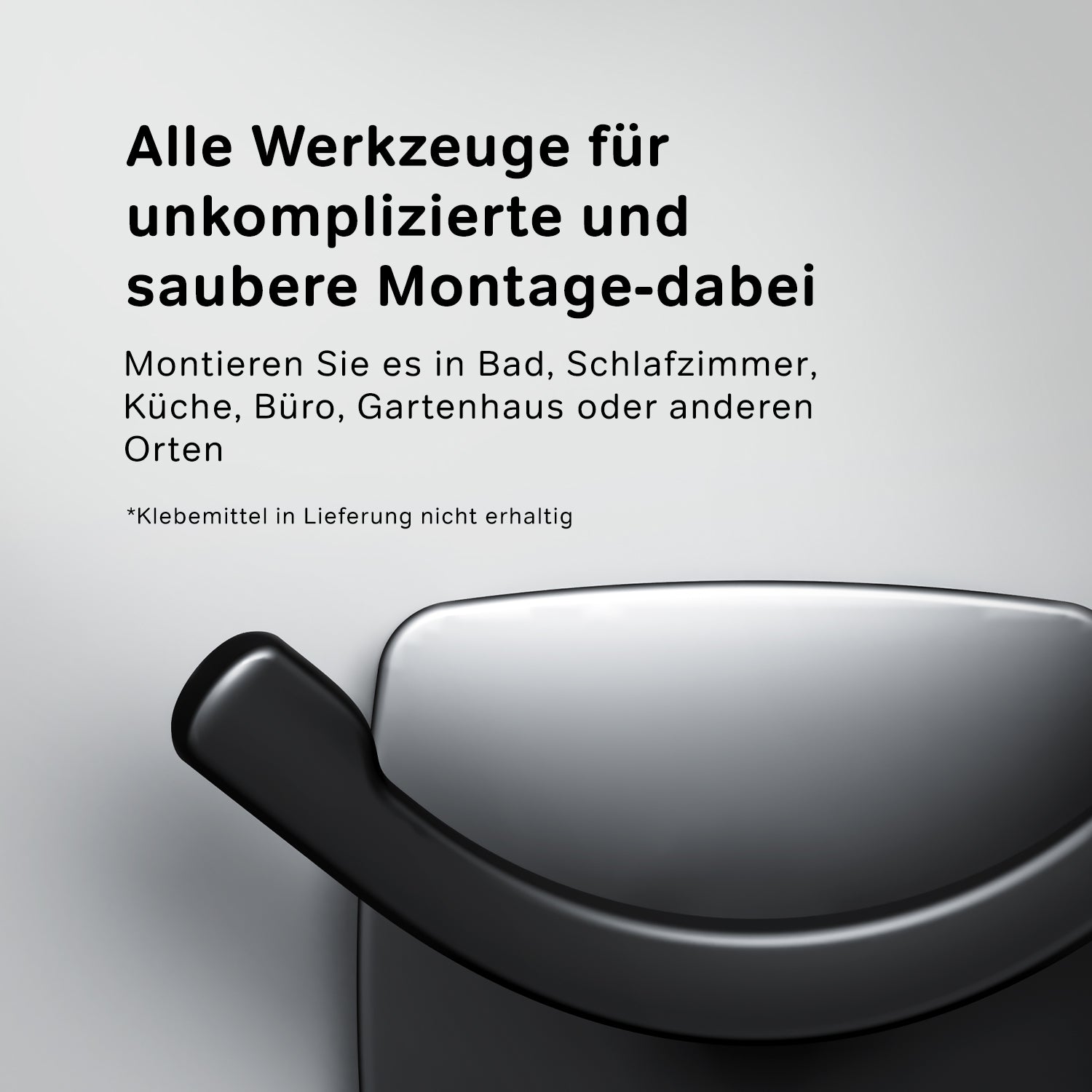 AGA35622 Handtuchhaken Gem Doppelhaken für Handtücher Wandhaken, Schwarz ampm-store.de