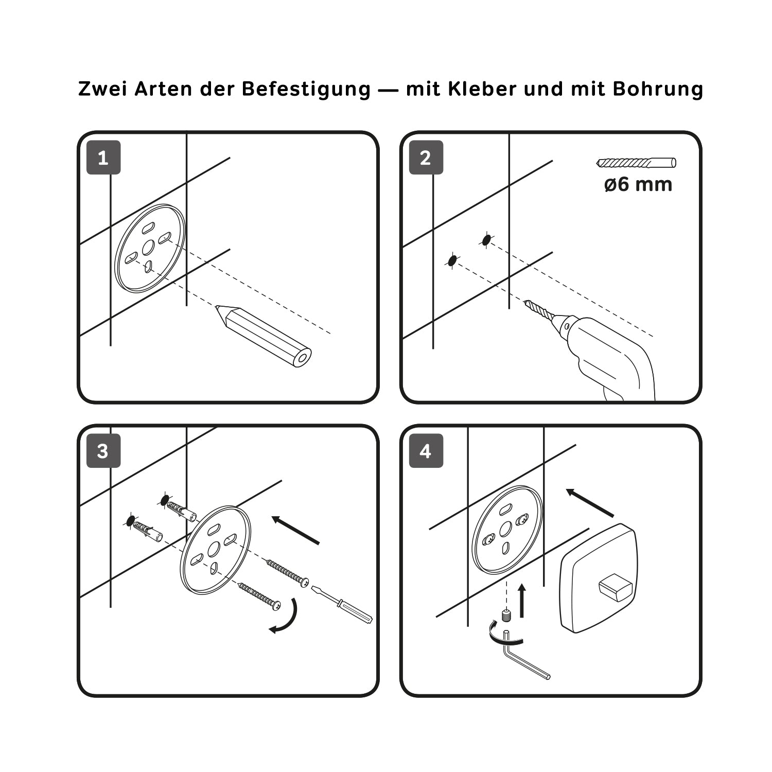 AGA35622 Handtuchhaken Gem Doppelhaken für Handtücher Wandhaken, Schwarz ampm-store.de