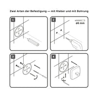 AGA35622 Handtuchhaken Gem Doppelhaken für Handtücher Wandhaken, Schwarz ampm-store.de