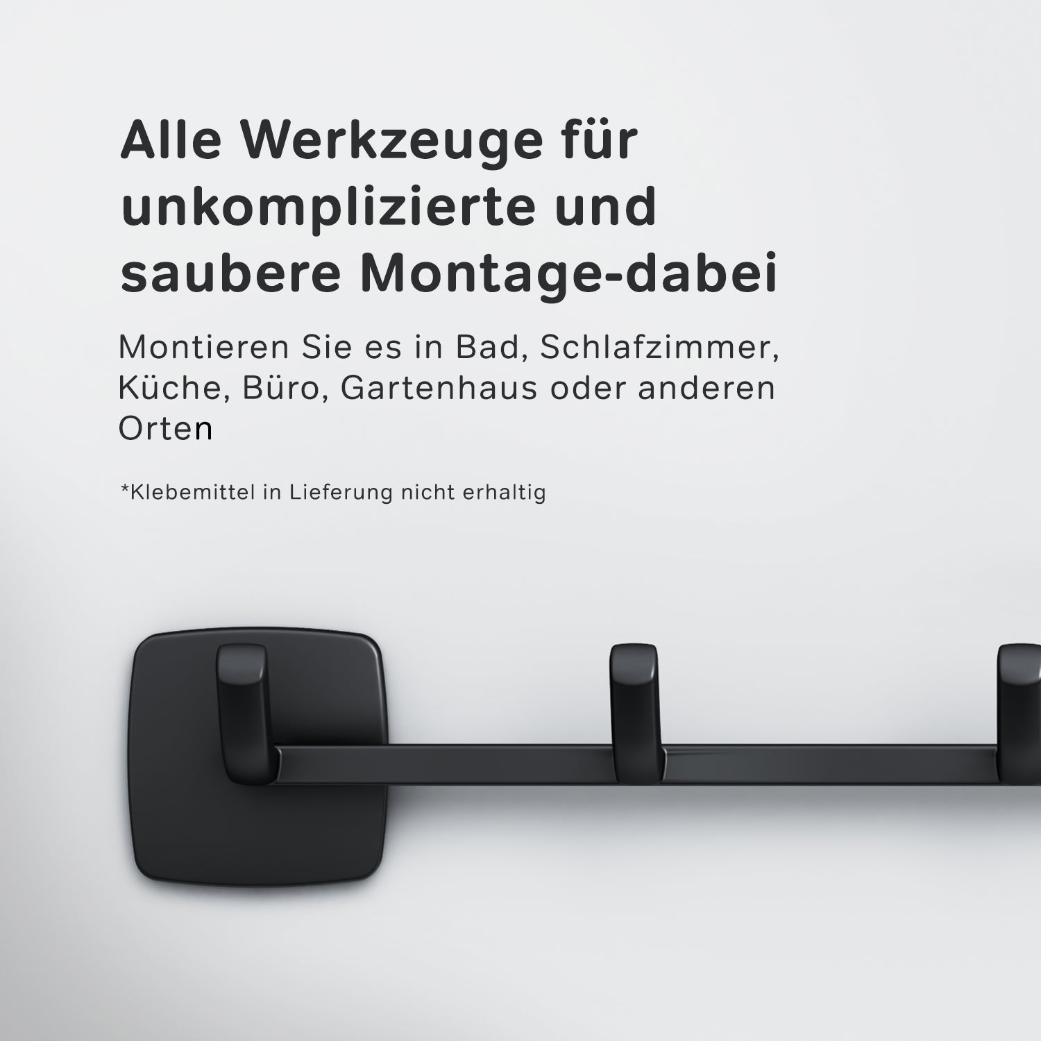 AGA35922 Handtuchhaken Gem Handtuchhaken-Set Wandhaken, Schwarz ampm-store.de