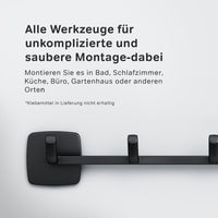 AGA35922 Handtuchhaken Gem Handtuchhaken-Set Wandhaken, Schwarz ampm-store.de
