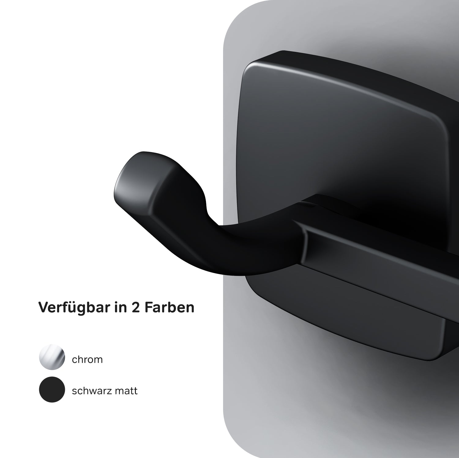 AGA35922 Handtuchhaken Gem Handtuchhaken-Set Wandhaken, Schwarz ampm-store.de