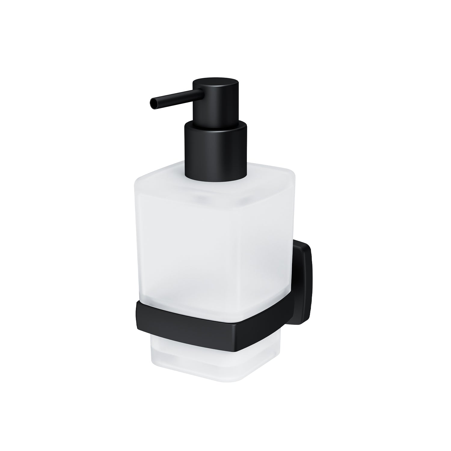 AGA36922 Seifenspender Gem Flüssigseifenspender aus Glas mit Wandhalterung, Schwarz ampm-store.de