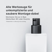 AGA36922 Seifenspender Gem Flüssigseifenspender aus Glas mit Wandhalterung, Schwarz ampm-store.de