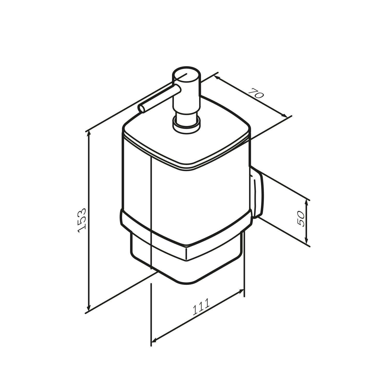 AGA36922 Seifenspender Gem Flüssigseifenspender aus Glas mit Wandhalterung, Schwarz ampm-store.de