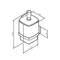 AGA36922 Seifenspender Gem Flüssigseifenspender aus Glas mit Wandhalterung, Schwarz ampm-store.de