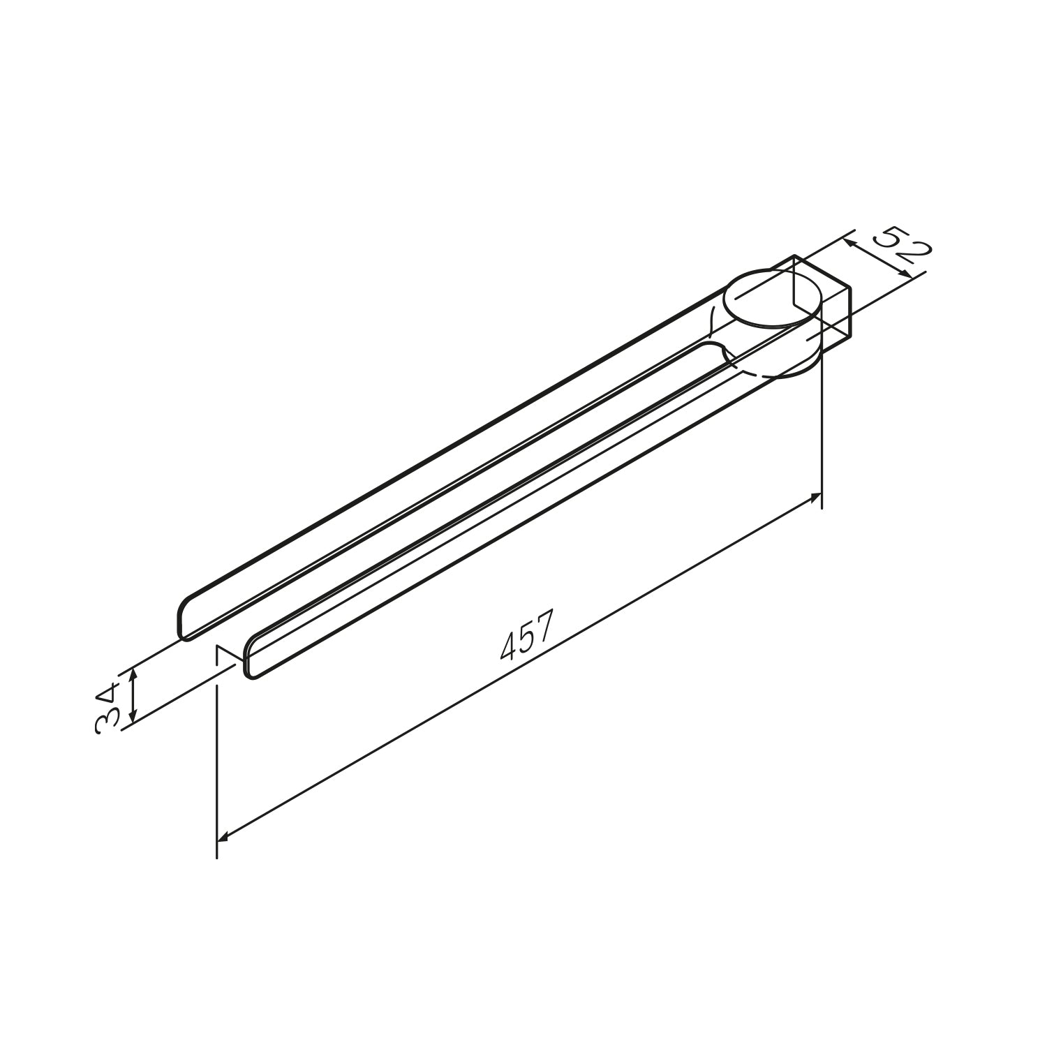 AIB32600 Doppelter Handtuchhalter Inspire V2.0 Handtuchstange