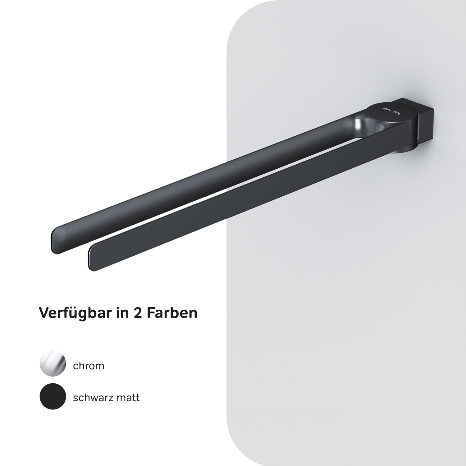 AIB32622 Porte-serviettes double Inspire V2. 0, noir