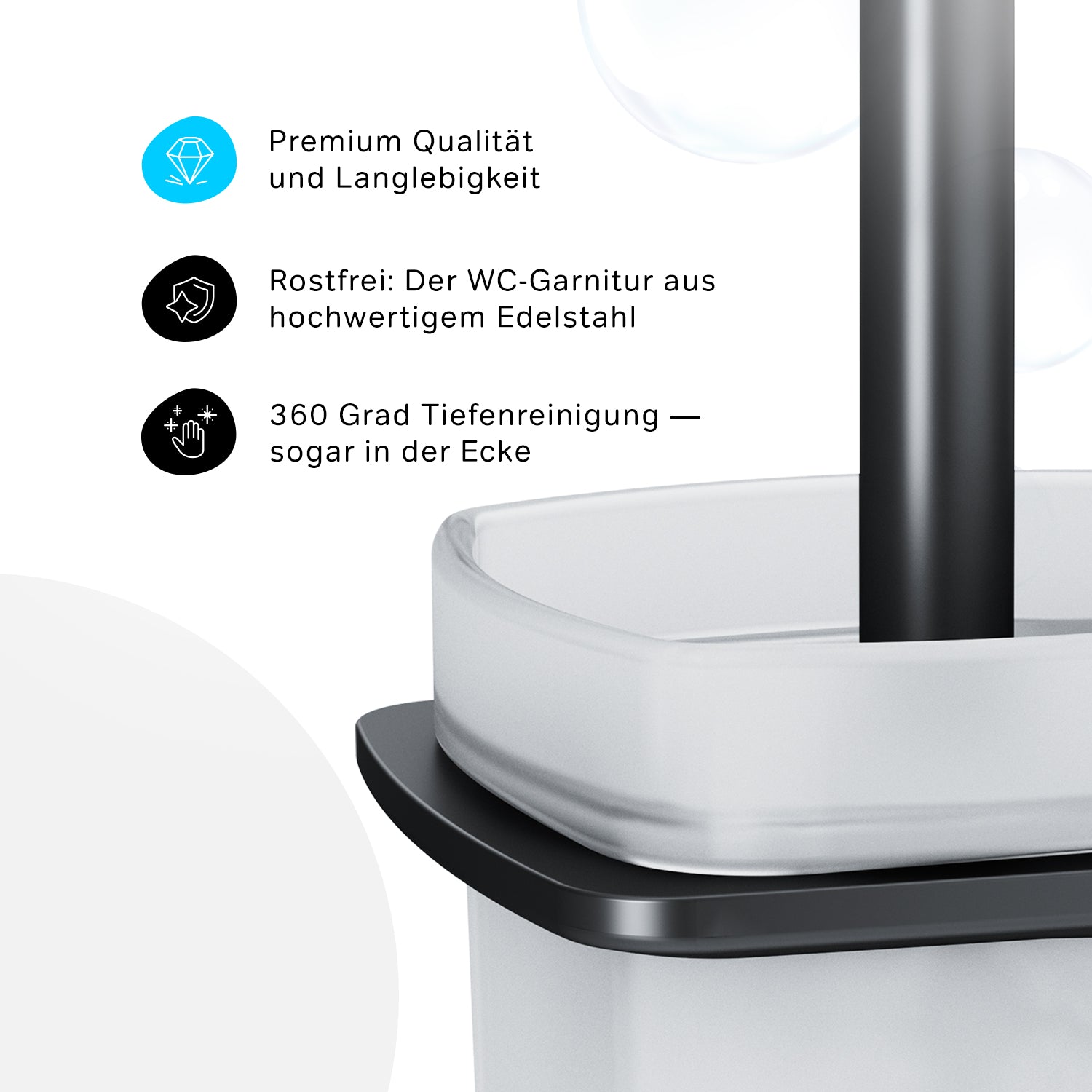 AIB33422 Toilettenbürste Inspire V2.0 WC-Bürstenhalter, Schwarz ampm-store.de