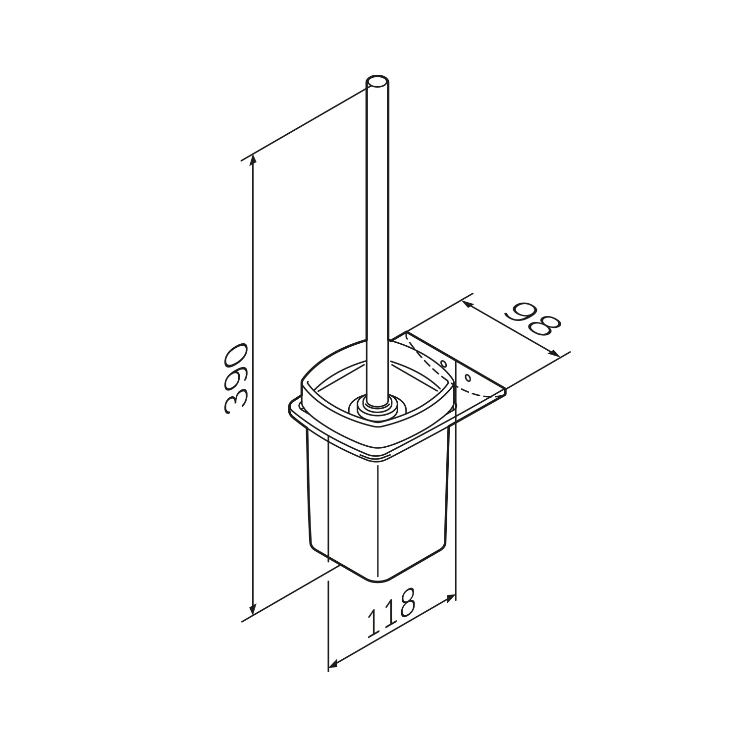 AIB33422 Toilettenbürste Inspire V2.0 WC-Bürstenhalter, Schwarz ampm-store.de