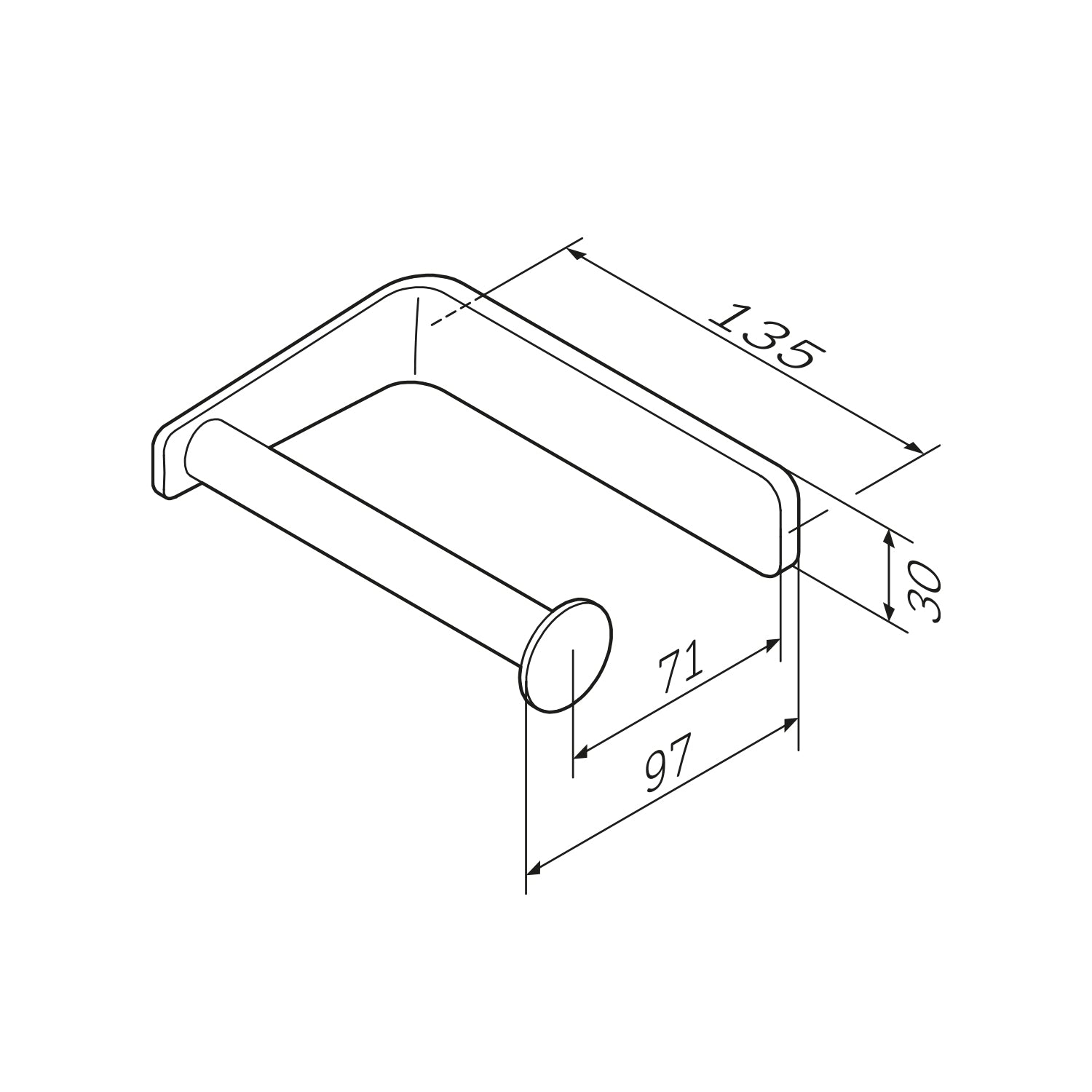 AIB34100 Toilettenpapierhalter Inspire V2.0 Klorollenhalter ohne Deckel ampm-store.de