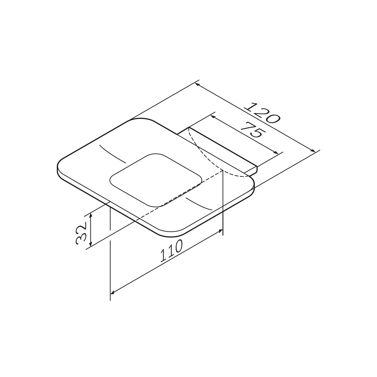 AIB34222 Porte-savon en verre avec support mural Inspire V2. 0, noir