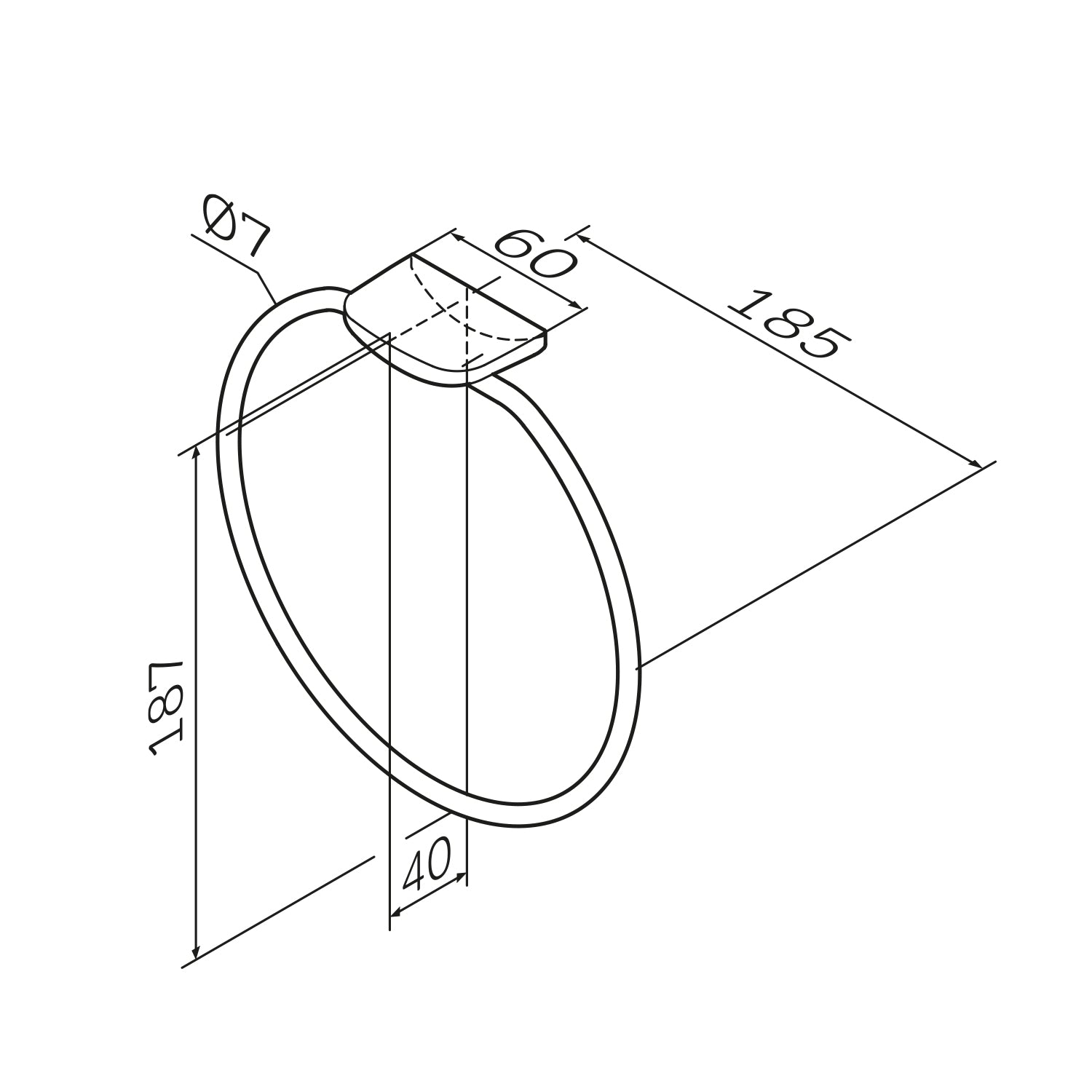 AIB34400 Handtuchring Inspire V2.0 Handtuchstange ampm-store.de