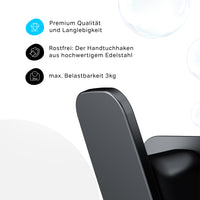 AIB35622 Handtuchhaken Inspire V2.0 Doppelhaken für Handtücher Wandhaken, Schwarz ampm-store.de