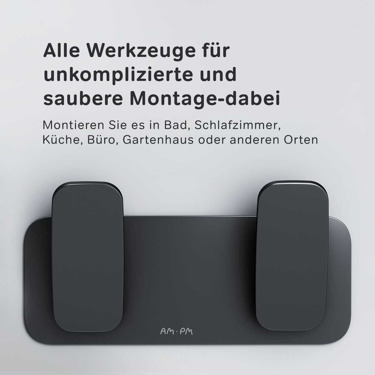 AIB35622 Handtuchhaken Inspire V2.0 Doppelhaken für Handtücher Wandhaken, Schwarz ampm-store.de