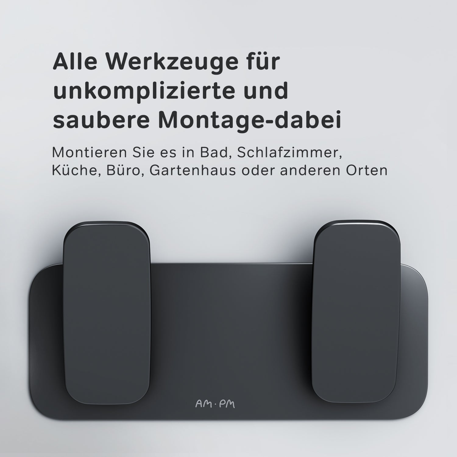 AIB35622 Handtuchhaken Inspire V2.0 Doppelhaken für Handtücher Wandhaken, Schwarz ampm-store.de