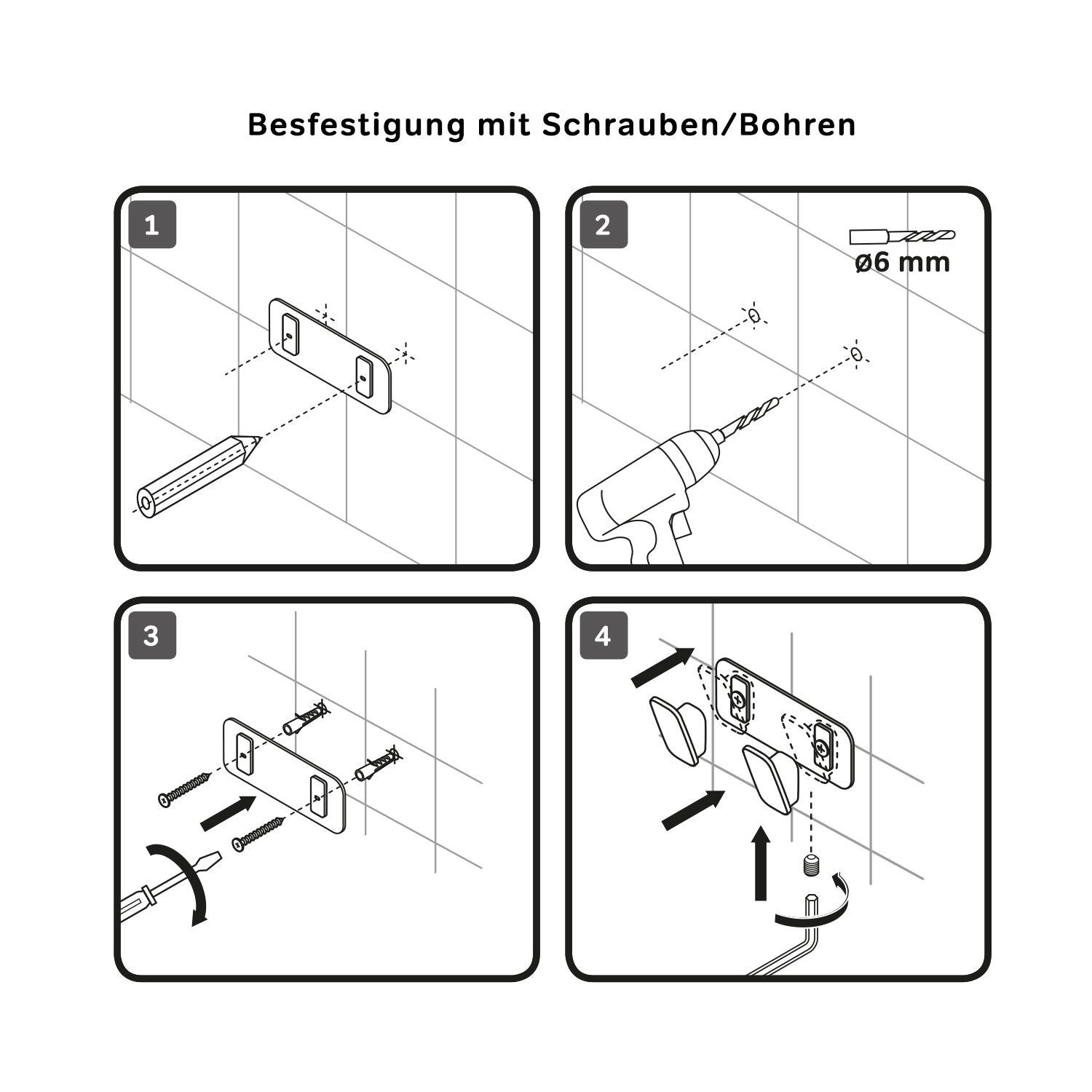 AIB35622 Handtuchhaken Inspire V2.0 Doppelhaken für Handtücher Wandhaken, Schwarz ampm-store.de