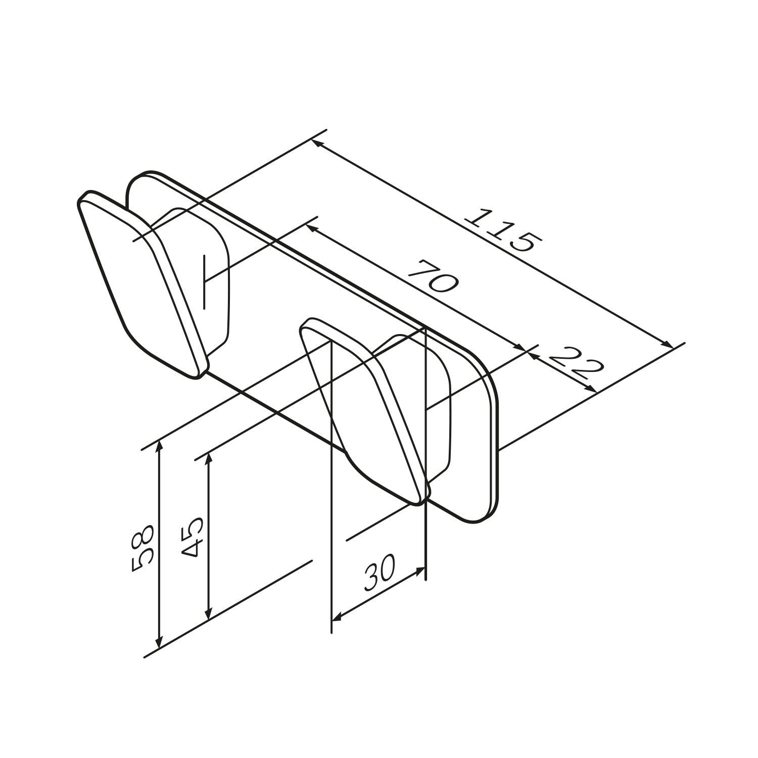 AIB35622 Handtuchhaken Inspire V2.0 Doppelhaken für Handtücher Wandhaken, Schwarz ampm-store.de