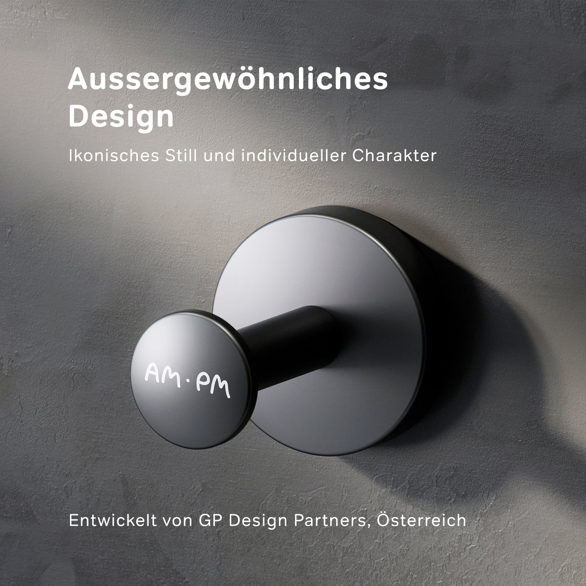 AIB35822 Handtuchhaken Inspire V2.0 Haken für Handtücher Kleiderhaken, Schwarz ampm-store.de