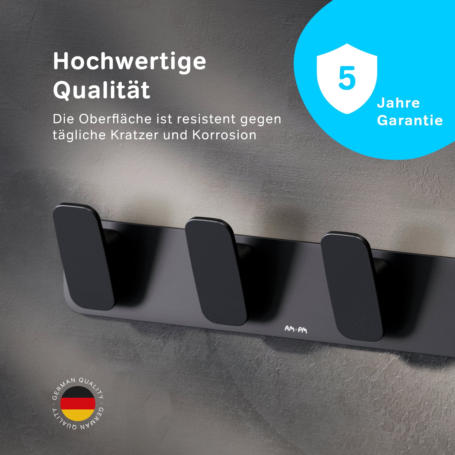 AIB35922 Handtuchhaken Inspire V2.0 Handtuchhaken-Set Wandhaken, Schwarz ampm-store.de