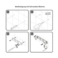 AIB35922 Handtuchhaken Inspire V2.0 Handtuchhaken-Set Wandhaken, Schwarz ampm-store.de