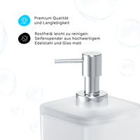 AIB36900 Seifenspender Inspire V2.0 Flüssigseifenspender aus Glas mit Wandhalterung ampm-store.de
