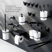 AIB36922 Seifenspender Inspire V2.0 Flüssigseifenspender aus Glas mit Wandhalterung, Schwarz ampm-store.de