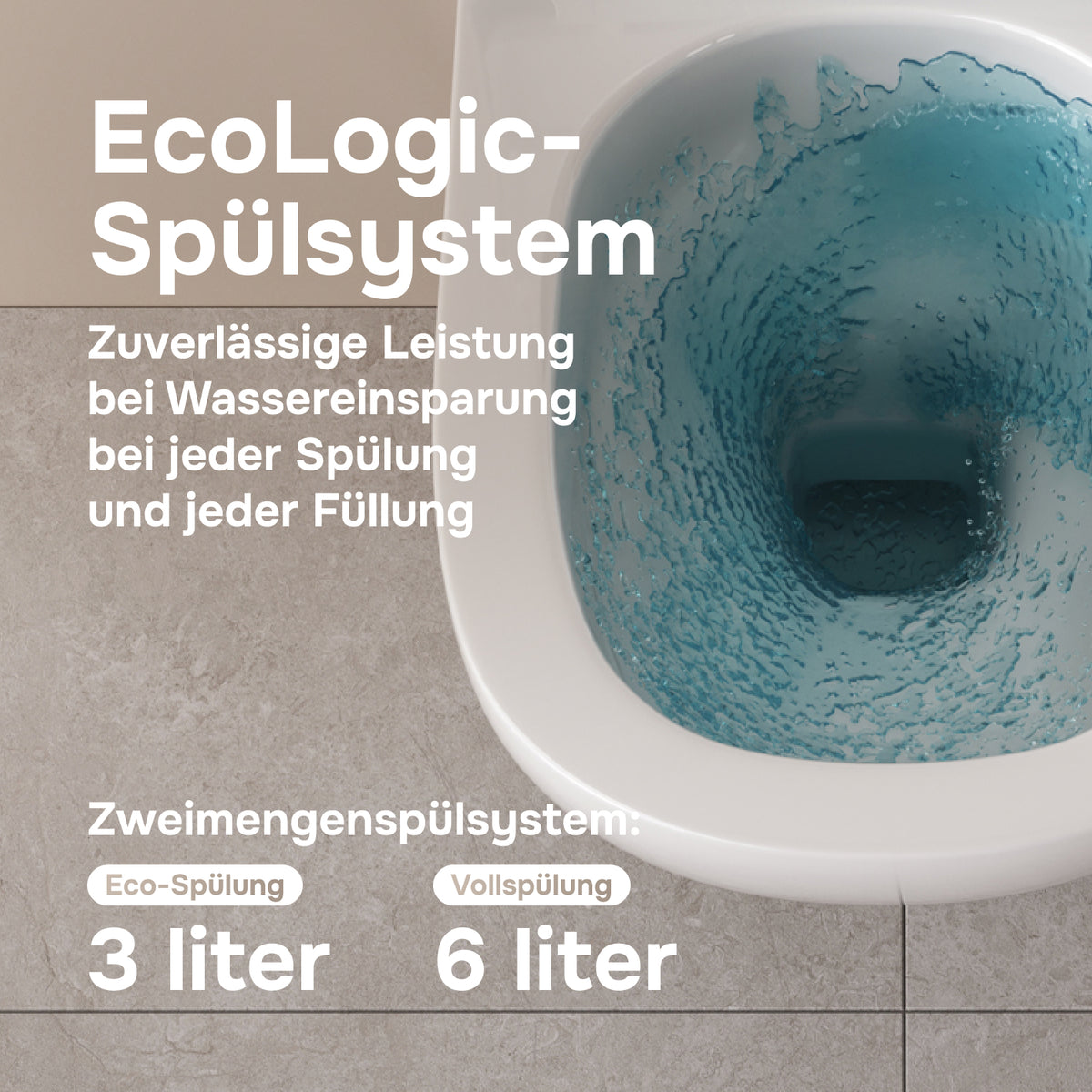 WC suspendu Above AquaSpin sans bride avec abattant–CAB1900PSC