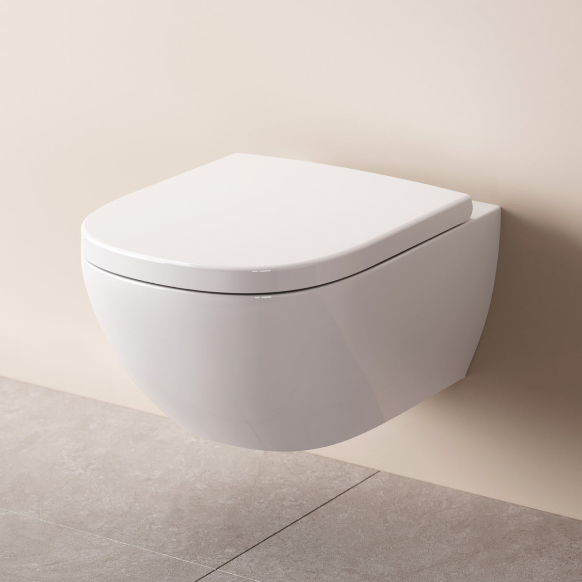 WC suspendu Above AquaSpin sans bride avec abattant–CAB1900PSC