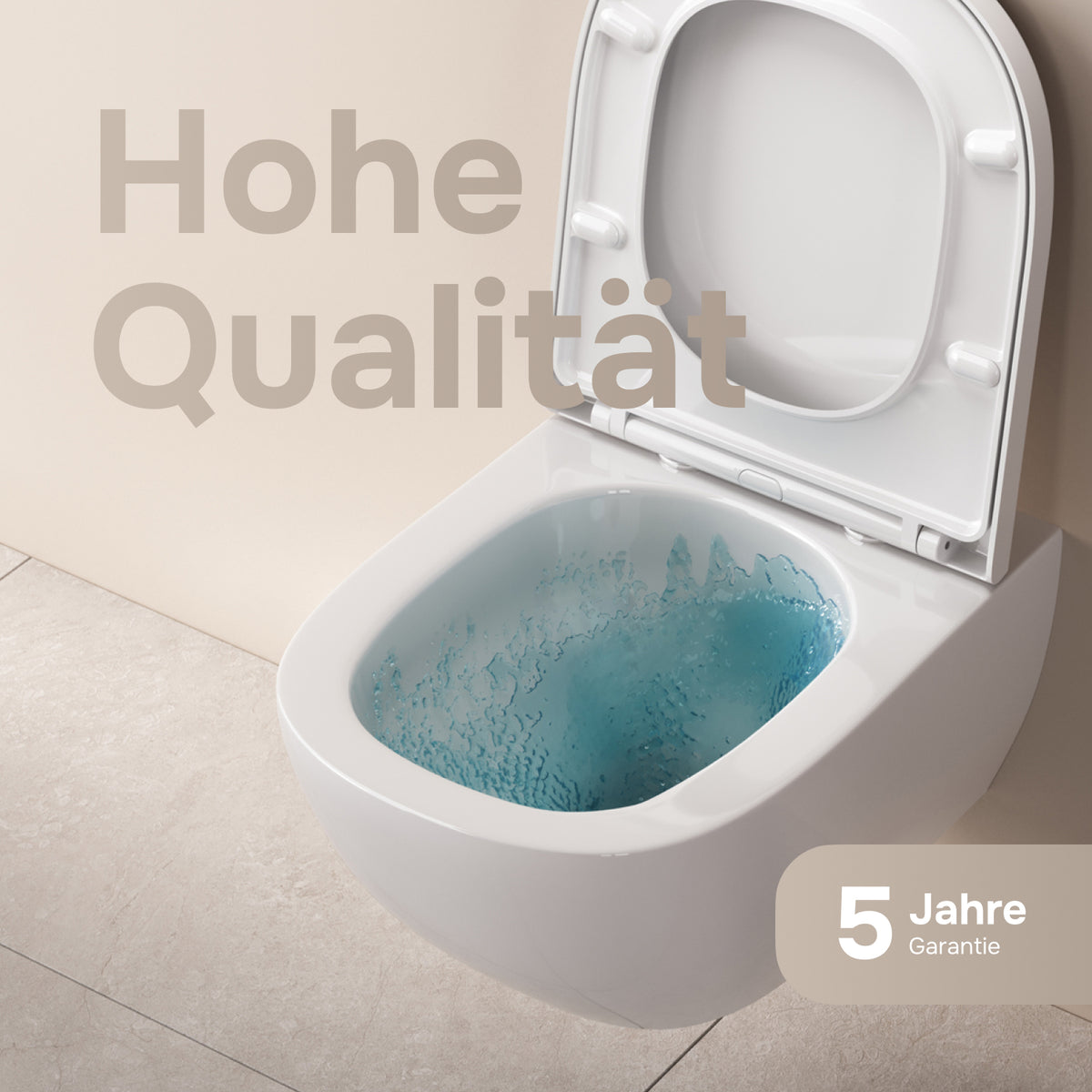 WC suspendu Above AquaSpin sans bride avec abattant–CAB1900PSC