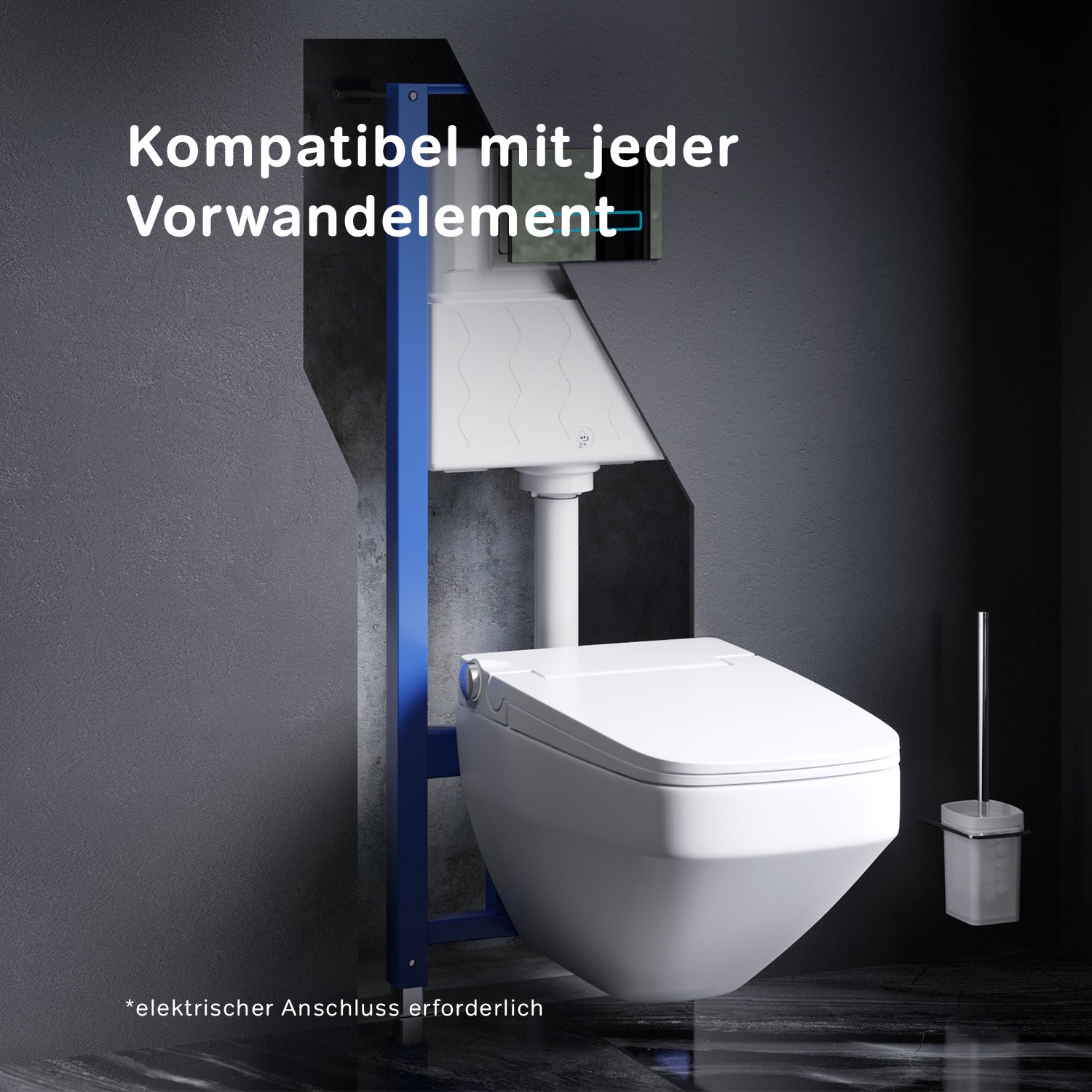 CCCPA1700SC Wand-WC mit TouchReel E-Sitz, Sitzheizung und Beleuchtung Inspire V2.0 FlashClean Tiefspül-WC Spülrandlos ampm-store.de