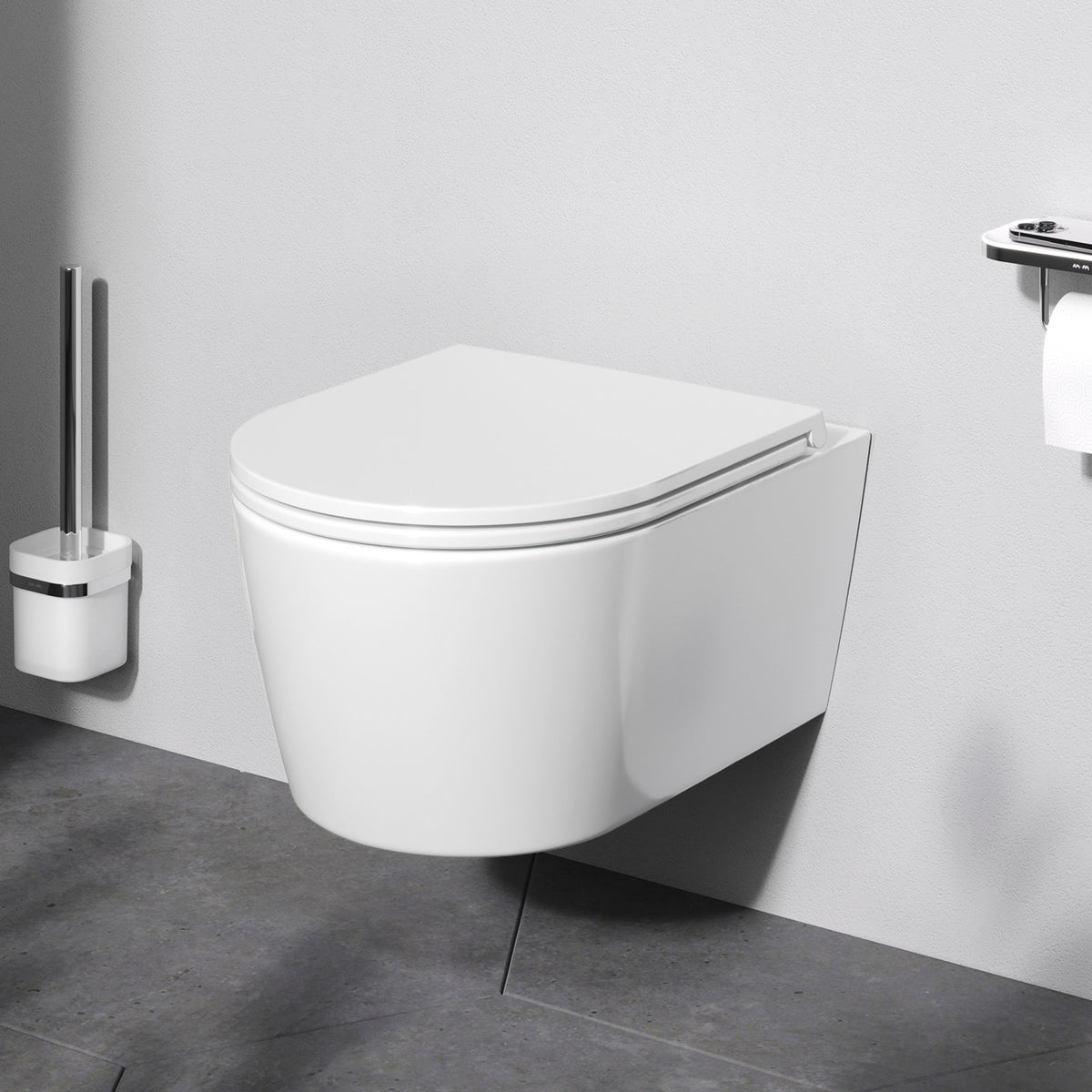 IIS90151.FA1700 Set: Wand-WC + Vorwandelement + Drückerplatte ampm-store.de