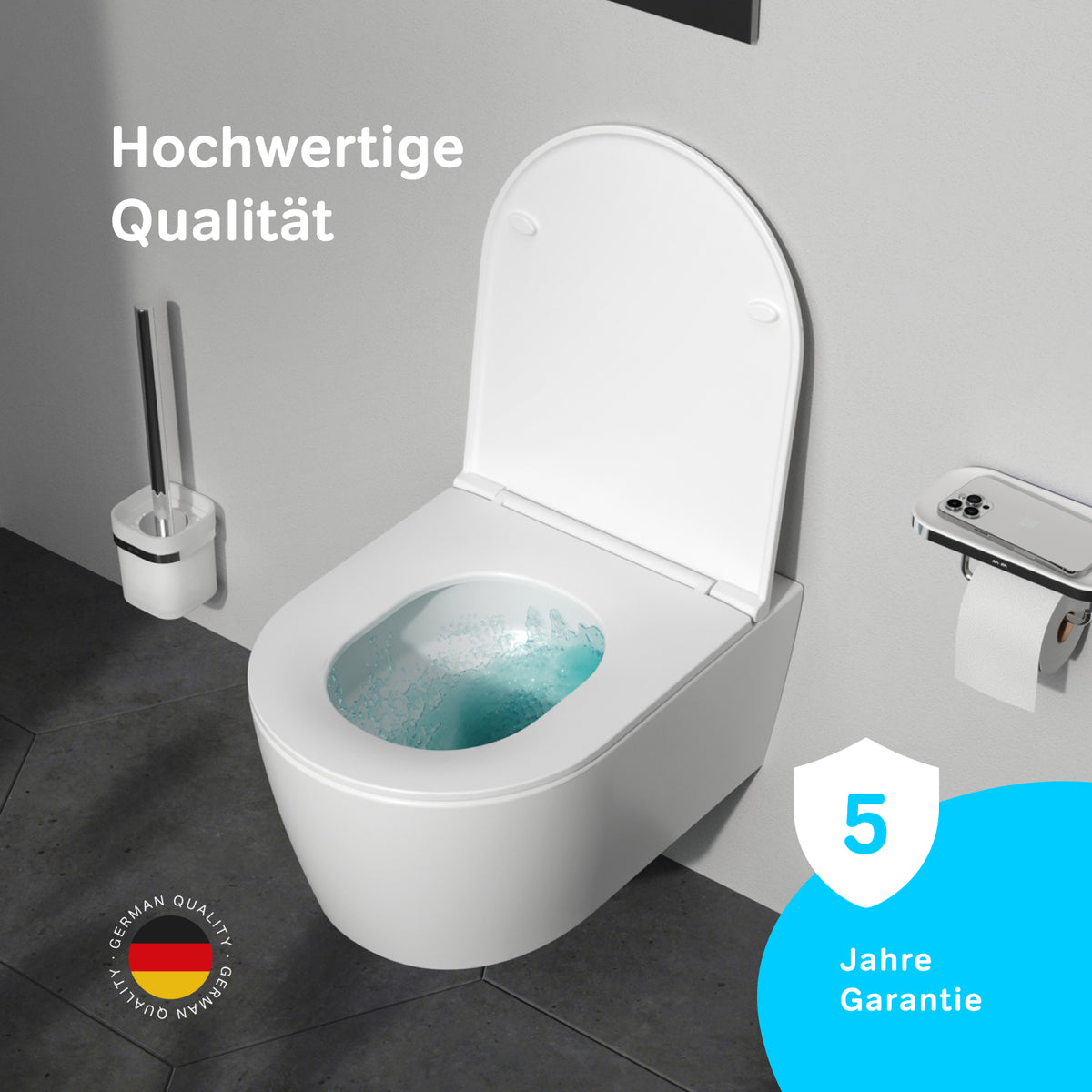 WC suspendu Func AquaSpin sans bride avec abattant–CFA1902PSC