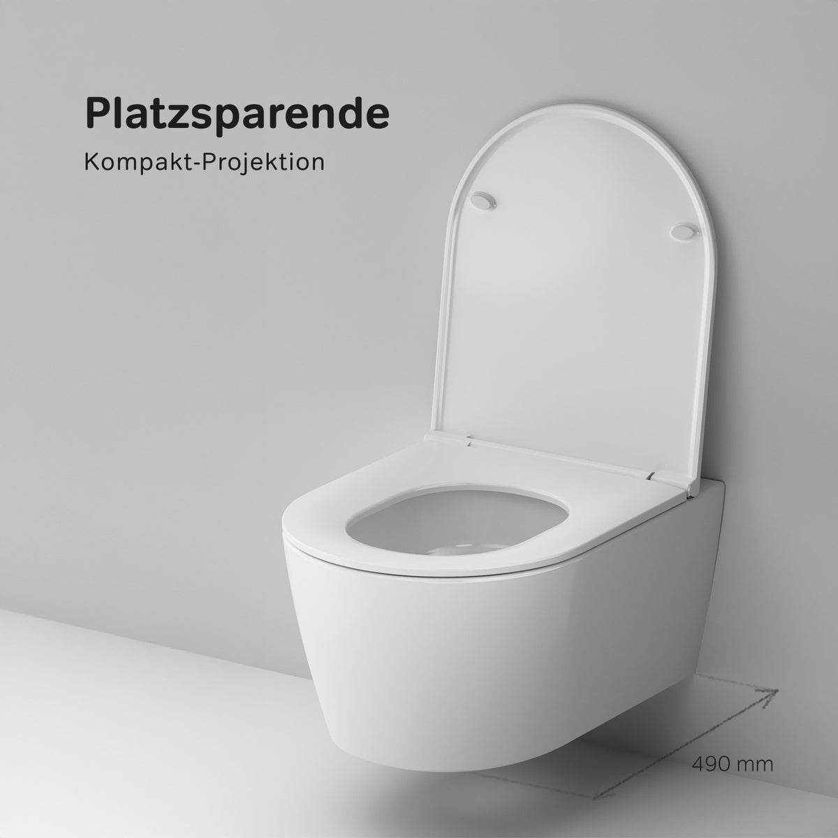 WC suspendu Func AquaSpin sans bride avec abattant–CFA1902PSC