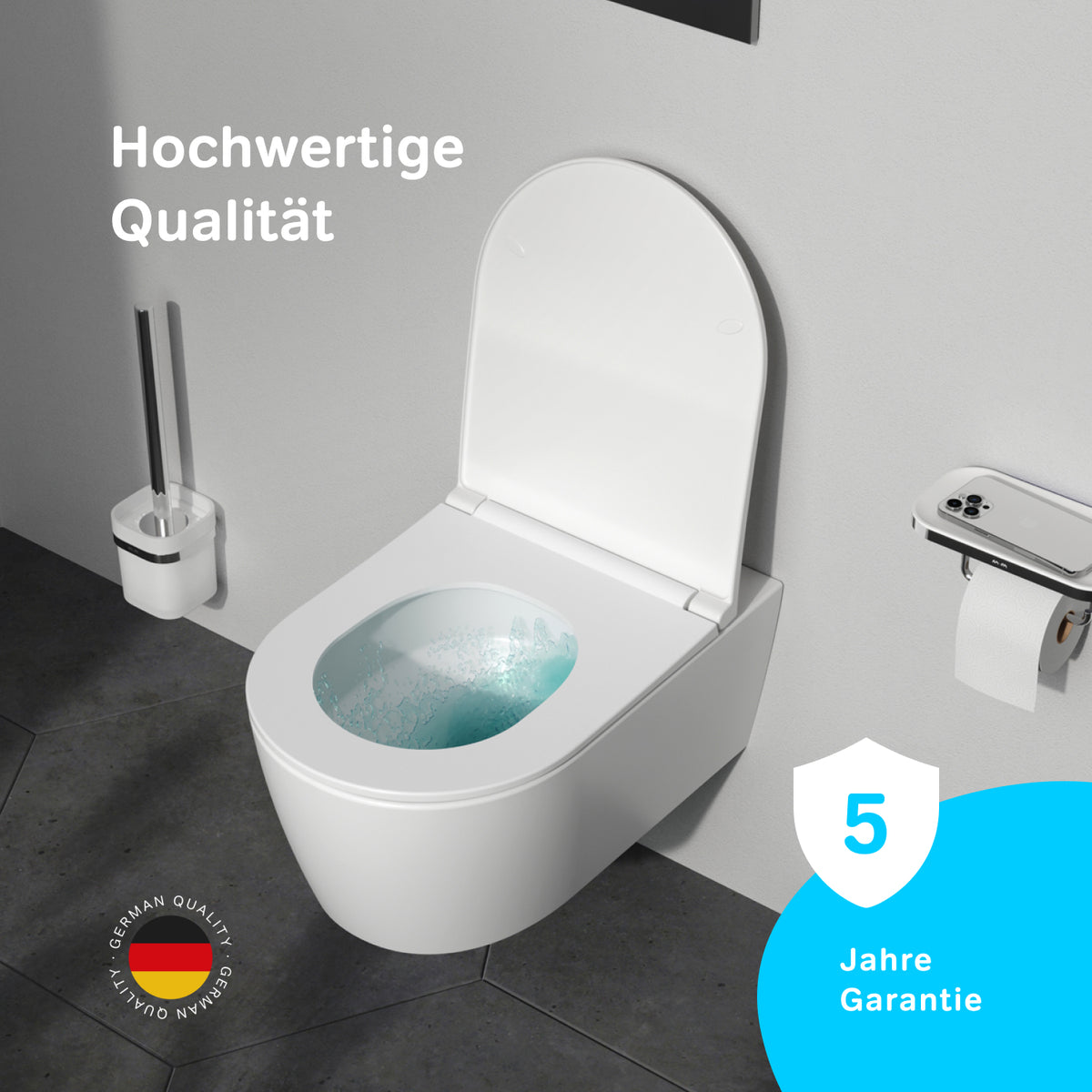 WC suspendu Func AquaSpin sans bride avec abattant–CFA1903PSC