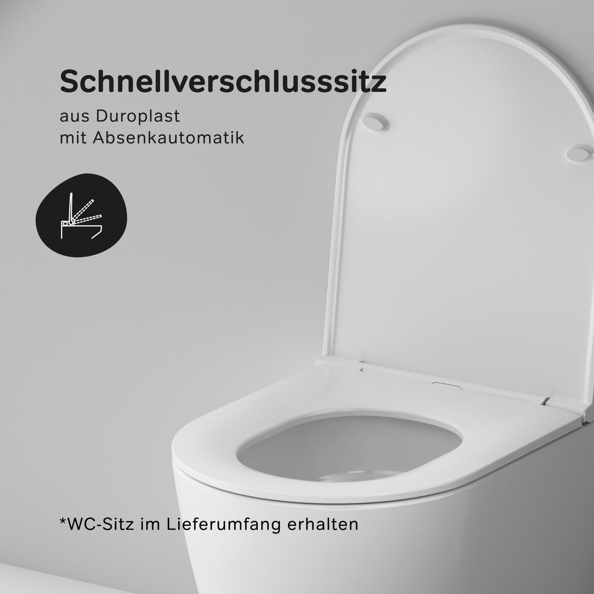 WC suspendu Func AquaSpin sans bride avec abattant–CFA1903PSC