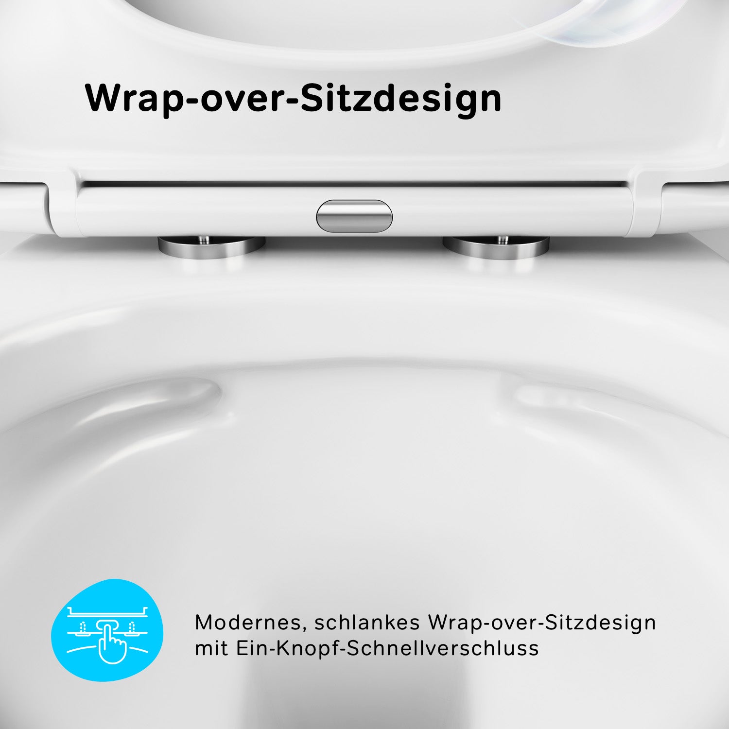CGA1700SC Wand-WC mit Sitz Gem FlashClean Tiefspül-WC Spülrandlos Hänge WC mit Toilettendeckel ampm-store.de