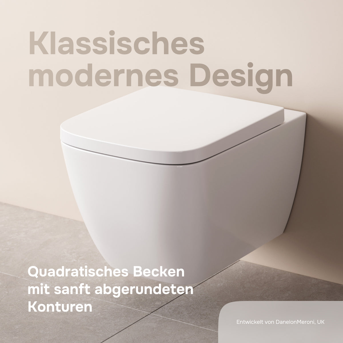 Toilettes suspendues sans bride Gem AquaSpin avec abattant–CGA1901PSC