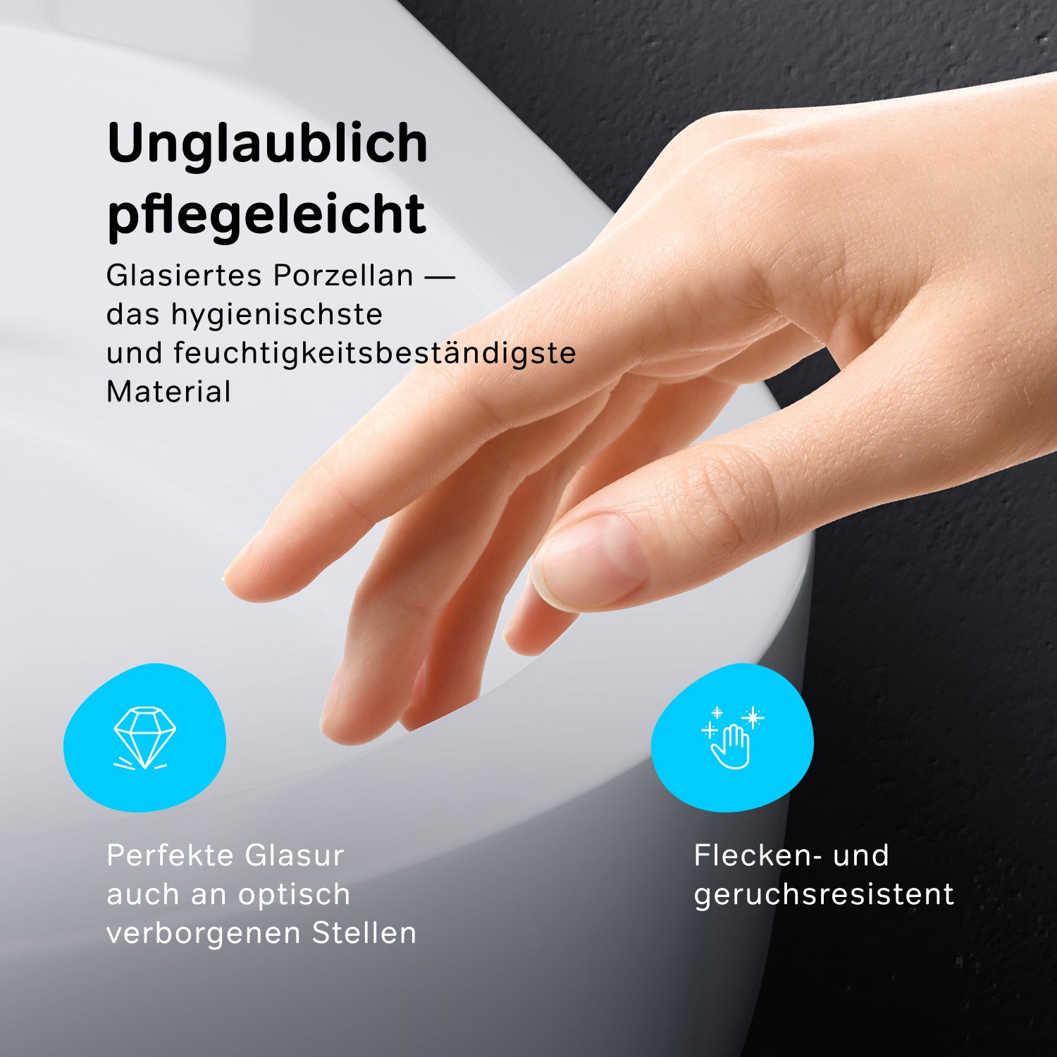 CGA1901PSC Wand-WC mit Sitz Gem AquaSpin Tiefspül-WC Spülrandlos Hänge WC mit Toilettendeckel