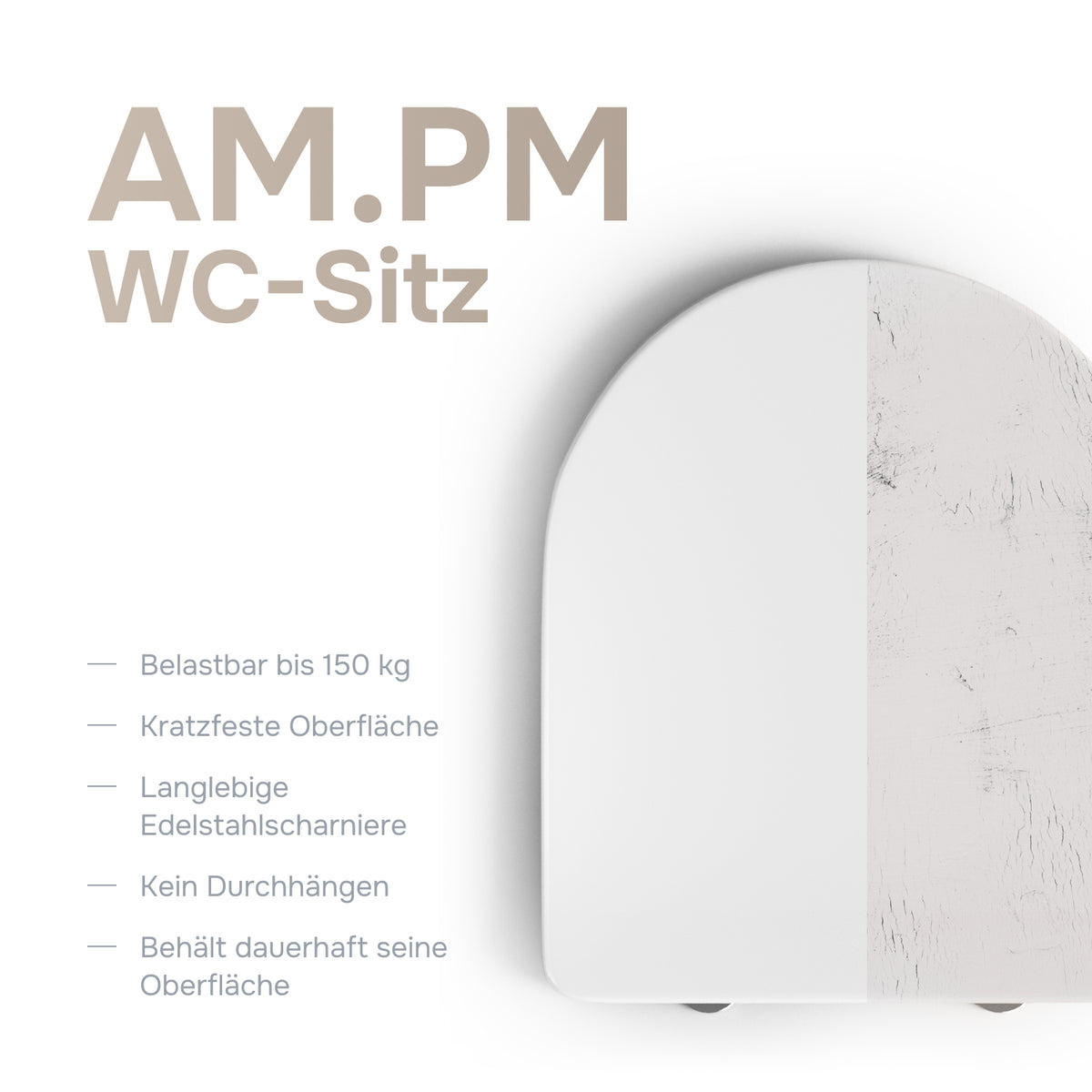 WC sur pied Gem avec sortie murale horizontale (PK) , sans bride et abattant à fermeture amortie–CGA8601PSC