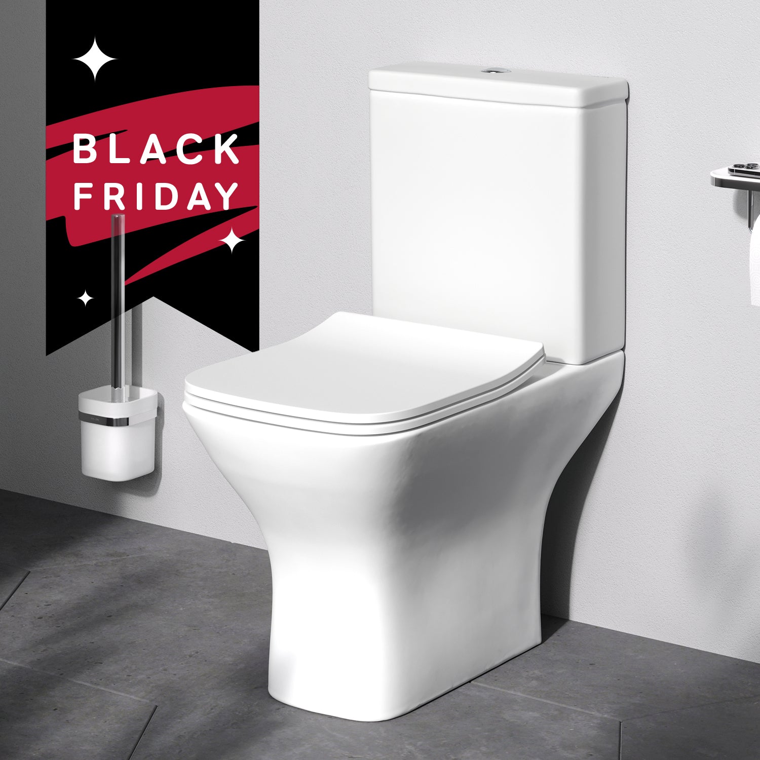 Toilettes monobloc sans rebord CGA8601PSC Gem avec couvercle de siège à fermeture douce