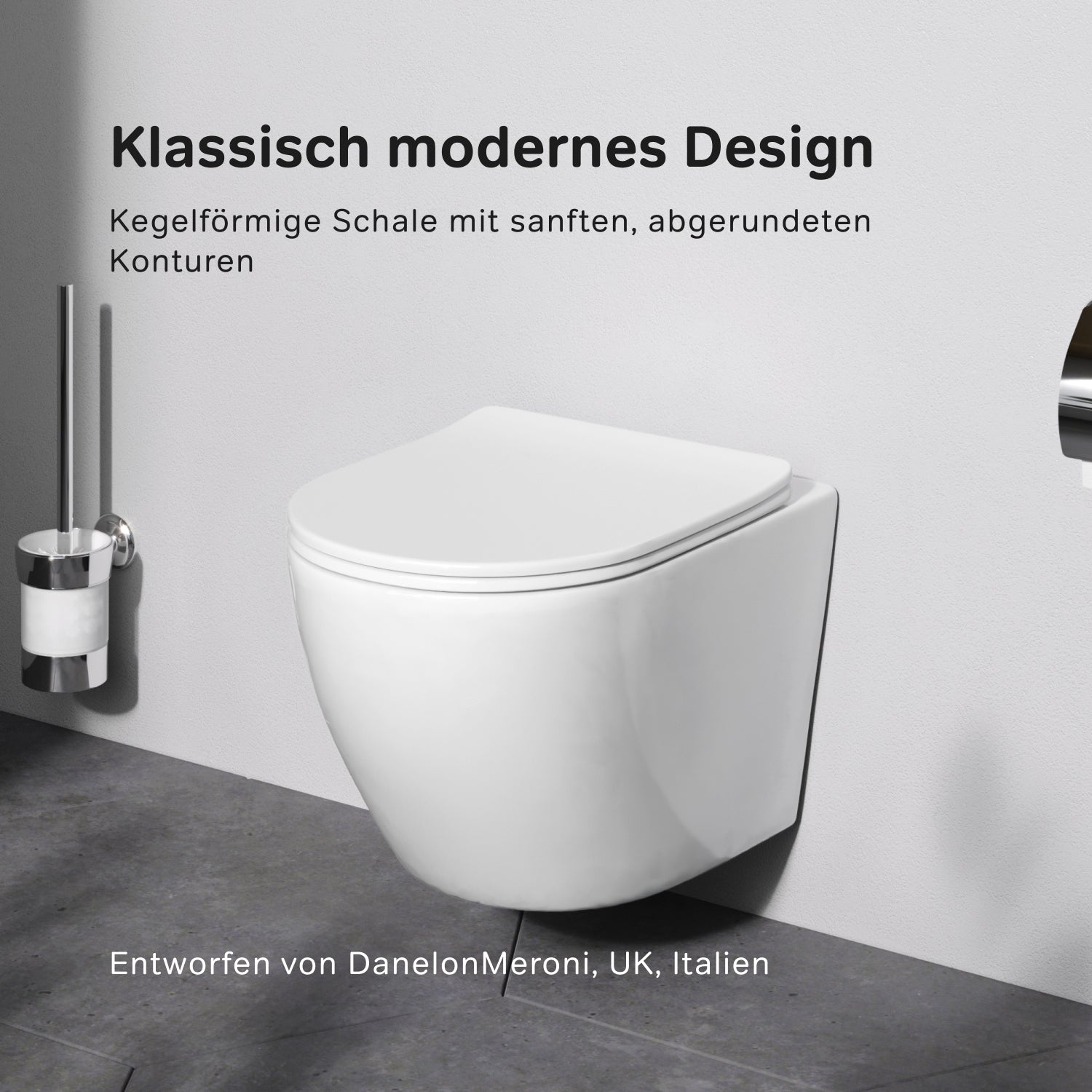 CLA1900PSC WC mural avec siège Comme AquaSpin WC à fond creux WC suspendu sans bride avec couvercle de toilette