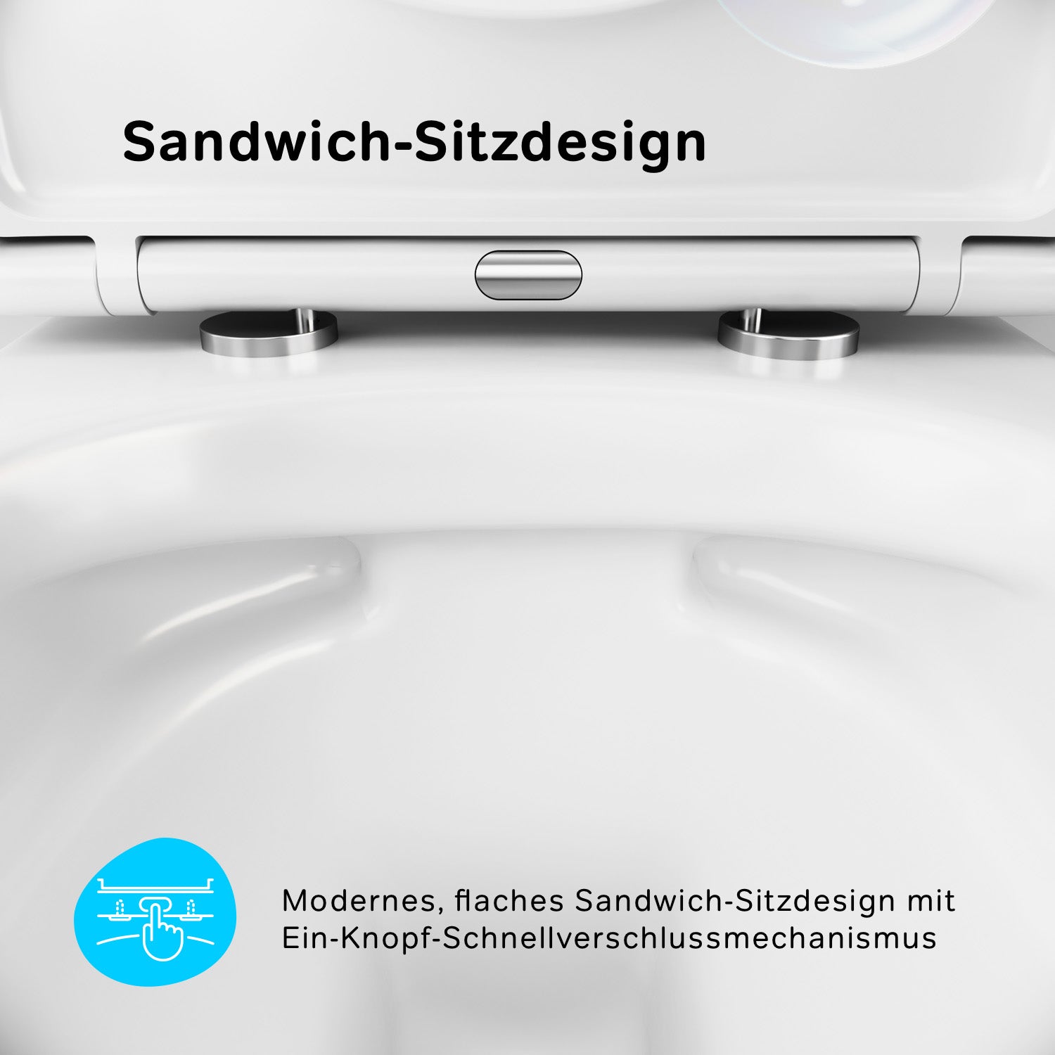 CNA1700SC Wand-WC mit Sitz Flash FlashClean Tiefspül-WC Spülrandlos Hänge WC mit Toilettendeckel ampm-store.de