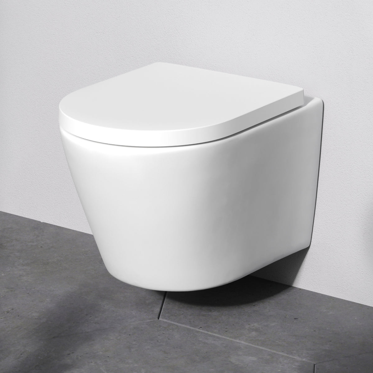 WC suspendu Flash AquaSpin sans bride avec abattant–CNA1901PSC