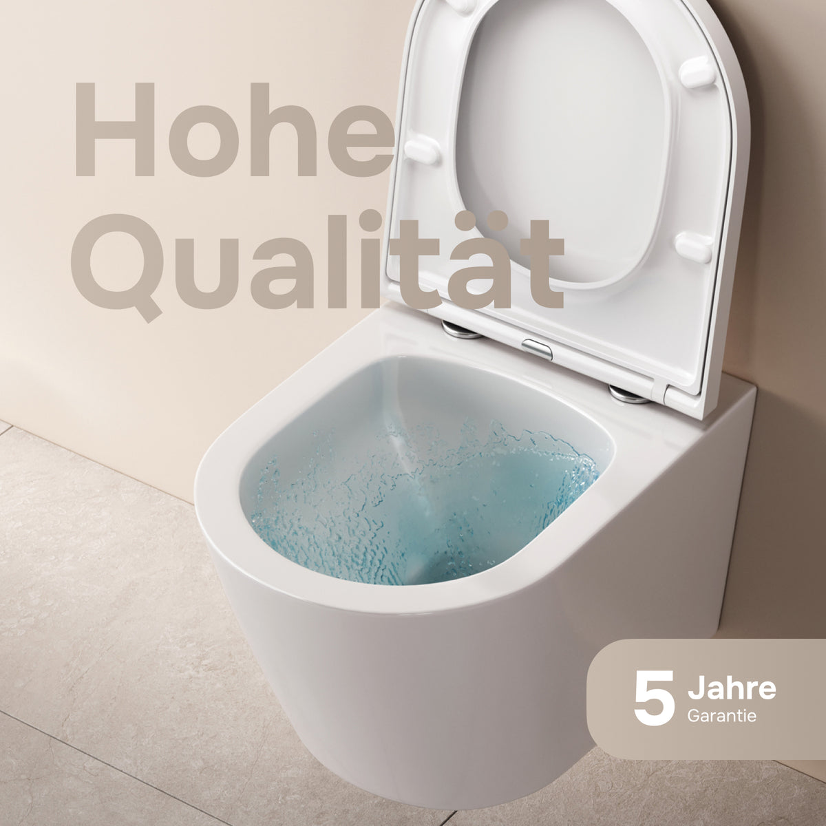 WC suspendu Flash AquaSpin sans bride avec abattant–CNA1901PSC