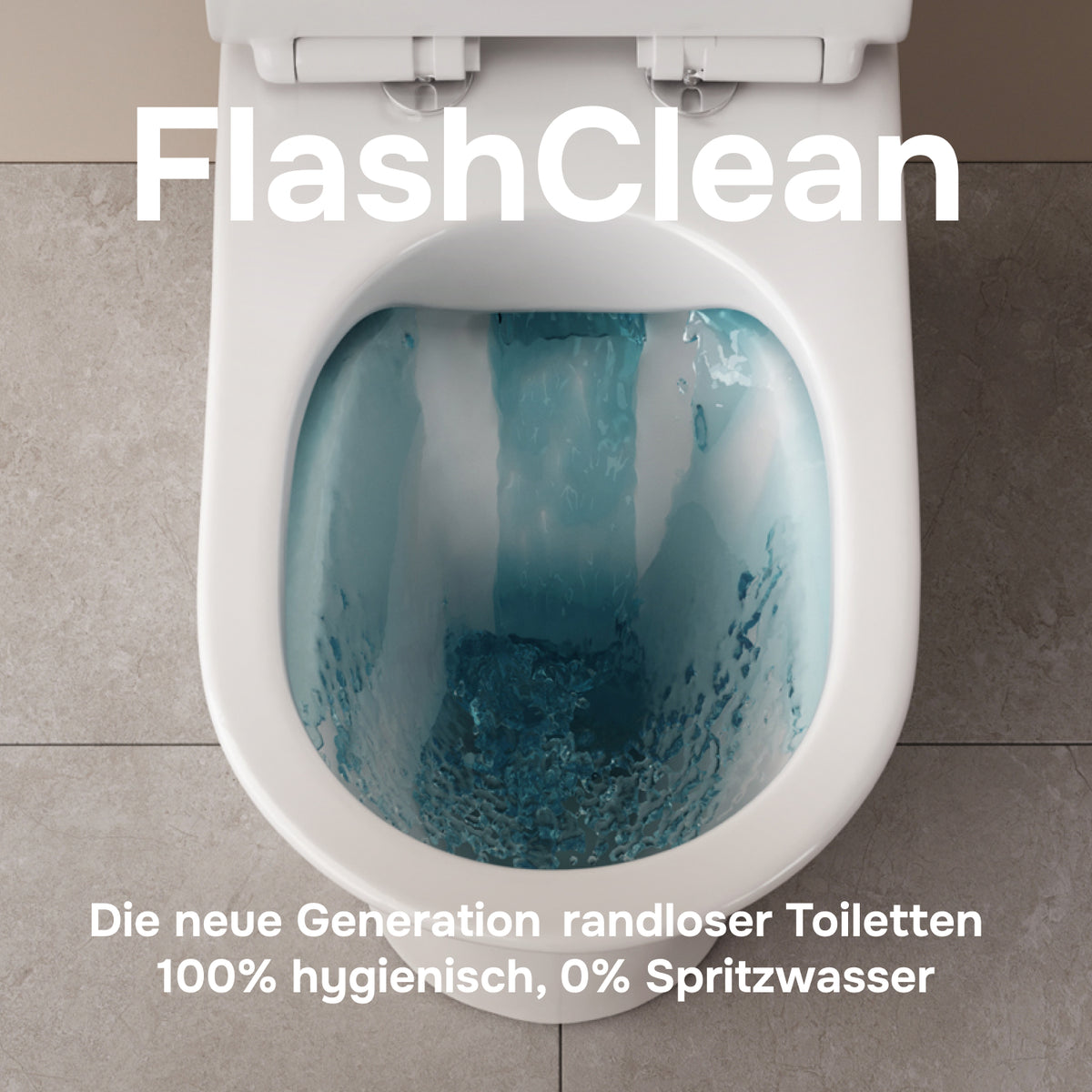 WC sur pied Flash avec sortie murale horizontale (PK) , sans bride et abattant à fermeture ralentie–CNA8600PSC